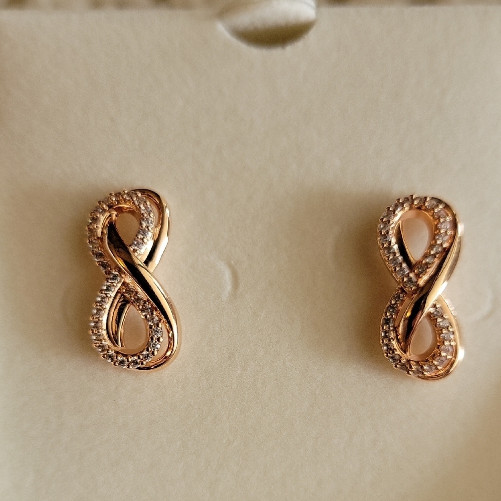 Swarovski White and Rose Fig Pave